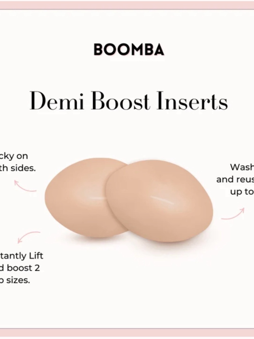 Boomba Demi Boost Inserts - Nude